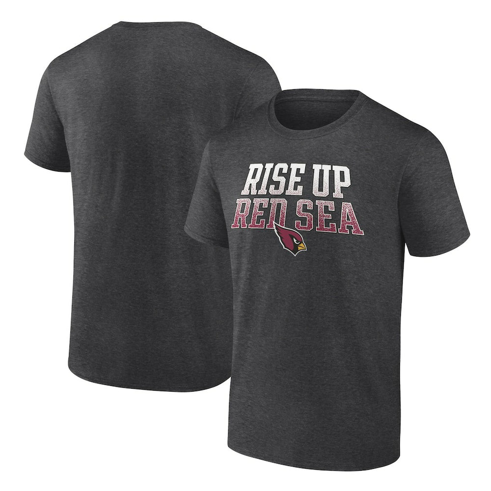 Arizona Cardinals Big & Tall Rise Up Red Sea Statement T-Shirt - Heathered Charcoal on sale