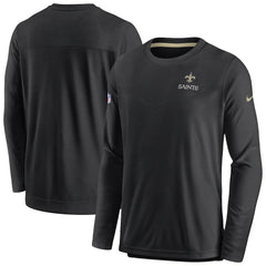 New Orleans Saints Sideline Lockup Performance Pullover Sweatshirt - Black | Nike online
