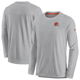 Cleveland Browns Sideline Lockup Performance Pullover Sweatshirt - Gray | Nike on sale