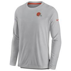 Cleveland Browns Sideline Lockup Performance Pullover Sweatshirt - Gray | Nike on sale