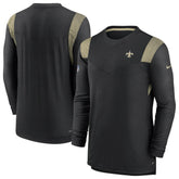 New Orleans Saints Sideline Tonal Logo Performance Player Long Sleeve T-Shirt - Black | Nike online