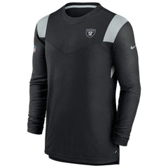 Las Vegas Raiders Sideline Tonal Logo Performance Player Long Sleeve T-Shirt - Black | Nike on sale