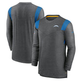 Los Angeles Chargers Sideline Tonal Logo Performance Player Long Sleeve T-Shirt - Charcoal | Nike online
