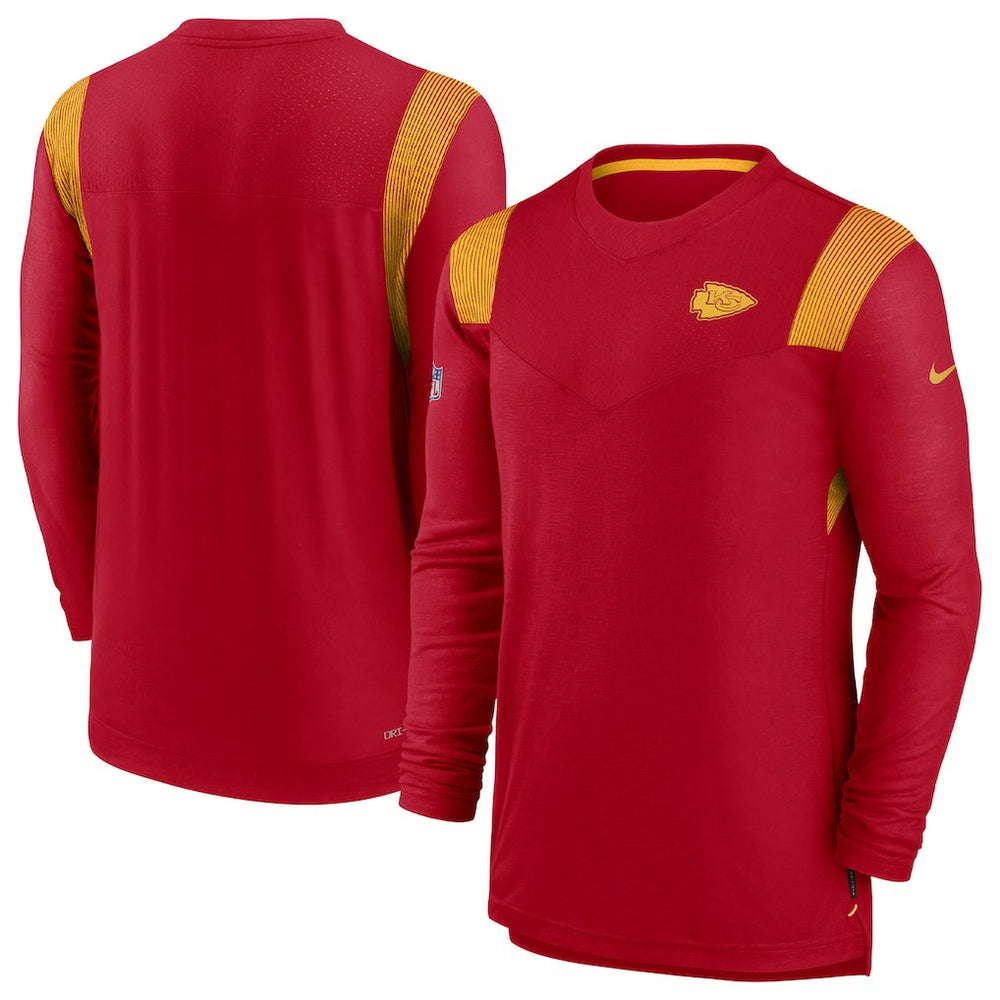Kansas City Chiefs Sideline Tonal Logo Performance Player Long Sleeve T-Shirt - Red | Nike outlet