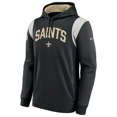 New Orleans Saints Sideline Athletic Stack Performance Pullover Hoodie - Black | Nike discount