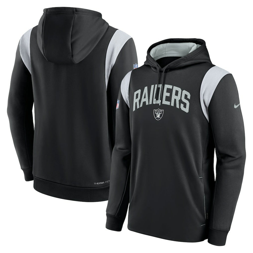 Las Vegas Raiders Sideline Athletic Stack Performance Pullover Hoodie - Black | Nike for sale