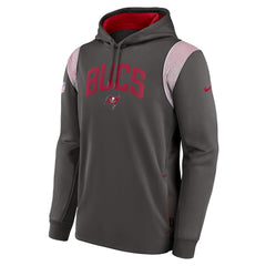 Tampa Bay Buccaneers Sideline Athletic Stack Performance Pullover Hoodie - Pewter | Nike cheap