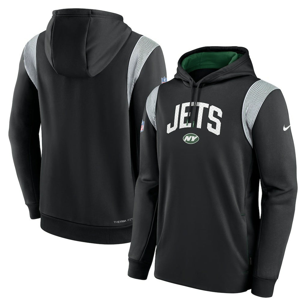 New York Jets Sideline Athletic Stack Performance Pullover Hoodie - Black | Nike on sale