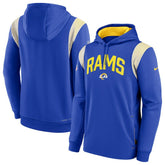 Los Angeles Rams Sideline Athletic Stack Performance Pullover Hoodie - Royal | Nike on sale