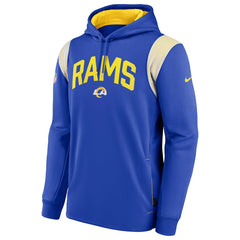 Los Angeles Rams Sideline Athletic Stack Performance Pullover Hoodie - Royal | Nike on sale