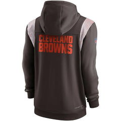 Cleveland Browns Performance Sideline Lockup Full-Zip Hoodie - Brown | Nike outlet
