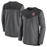 San Francisco 49ers Sideline Lockup Performance Quarter-Zip Top - Charcoal | Nike outlet