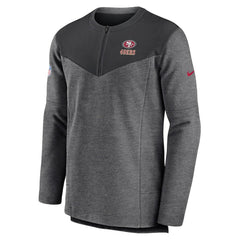San Francisco 49ers Sideline Lockup Performance Quarter-Zip Top - Charcoal | Nike outlet