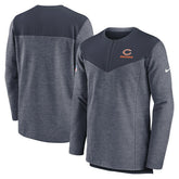 Chicago Bears Sideline Lockup Performance Quarter-Zip Top - Navy | Nike for sale