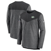 New York Jets Sideline Lockup Performance Quarter-Zip Top - Charcoal | Nike cheap