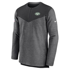 New York Jets Sideline Lockup Performance Quarter-Zip Top - Charcoal | Nike cheap
