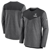 Las Vegas Raiders Sideline Lockup Performance Quarter-Zip Top - Charcoal | Nike sale