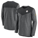 Pittsburgh Steelers Sideline Lockup Performance Quarter-Zip Top - Charcoal | Nike for sale