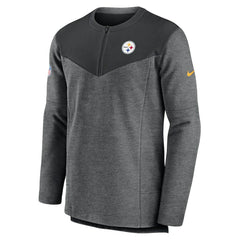 Pittsburgh Steelers Sideline Lockup Performance Quarter-Zip Top - Charcoal | Nike for sale