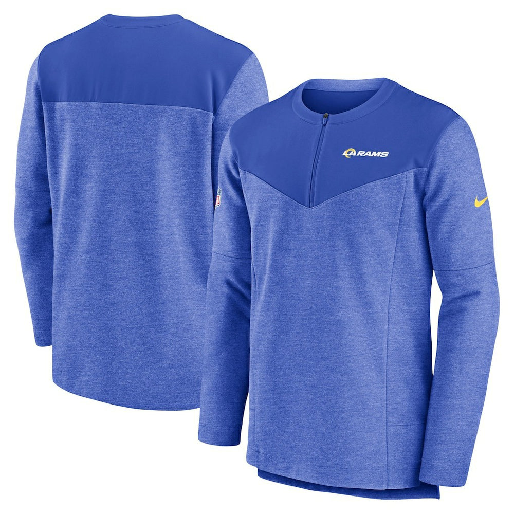 Los Angeles Rams Sideline Lockup Performance Quarter-Zip Top - Royal | Nike sale