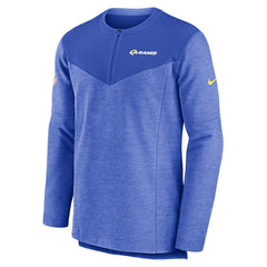 Los Angeles Rams Sideline Lockup Performance Quarter-Zip Top - Royal | Nike sale