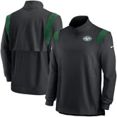 New York Jets Sideline Coach Chevron Lockup Quarter-Zip Long Sleeve Top - Black | Nike for sale