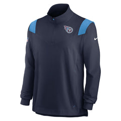 Tennessee Titans Sideline Coach Chevron Lockup Quarter-Zip Long Sleeve Top - Navy | Nike for sale