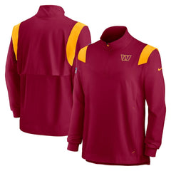 Washington Commanders Sideline Coach Chevron Lockup Quarter-Zip Long Sleeve Top - Burgundy | Nike outlet