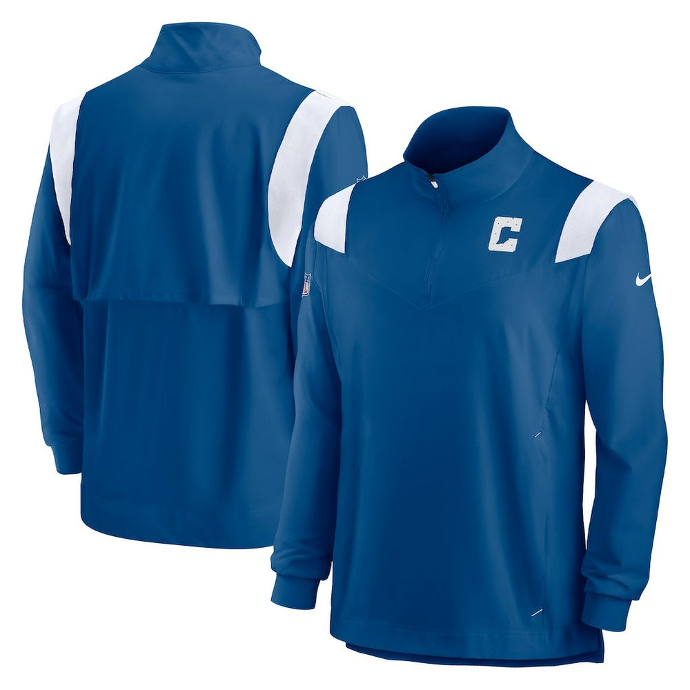 Indianapolis Colts Sideline Coach Chevron Lockup Quarter-Zip Long Sleeve Top - Royal | Nike cheap