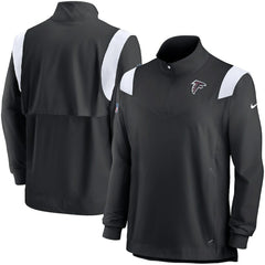 Atlanta Falcons Sideline Coach Chevron Lockup Quarter-Zip Long Sleeve Top - Black/White | Nike online