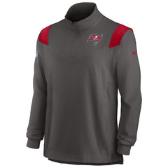 Tampa Bay Buccaneers Sideline Coach Chevron Lockup Quarter-Zip Long Sleeve Top - Pewter | Nike online