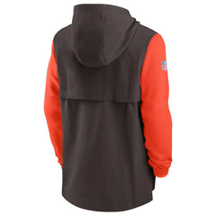 Cleveland Browns Sideline Player Quarter-Zip Hoodie - Brown/Orange | Nike outlet