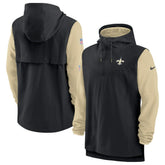 New Orleans Saints Sideline Player Quarter-Zip Hoodie - Black/Gold | Nike discount