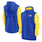 Los Angeles Rams Sideline Player Quarter-Zip Hoodie Jacket - Royal/Gold | Nike online