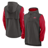 Tampa Bay Buccaneers Sideline Player Quarter-Zip Hoodie - Pewter/Red | Nike sale