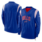 Buffalo Bills Sideline Athletic Stack V-Neck Pullover Windshirt Jacket - Royal | Nike outlet