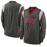 Tampa Bay Buccaneers Sideline Athletic Stack V-Neck Pullover Windshirt Jacket - Pewter | Nike sale