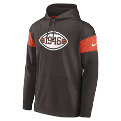 Cleveland Browns Sideline Arch Jersey Performance Pullover Hoodie - Brown | Nike for sale