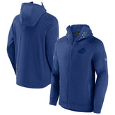 Tampa Bay Lightning Fanatics Authentic Pro Road Tech Lightweight Full-Zip Hoodie Jacket Blue