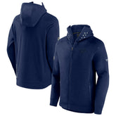 Nashville Predators Fanatics Authentic Pro Road Tech Lightweight Full-Zip Hoodie Jacket Navy