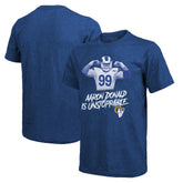 Aaron Donald Los Angeles Rams Majestic Threads Tri-Blend Player Graphic T-Shirt - Royal cheap