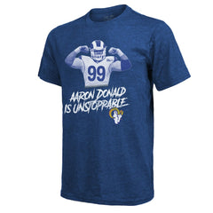 Aaron Donald Los Angeles Rams Majestic Threads Tri-Blend Player Graphic T-Shirt - Royal cheap