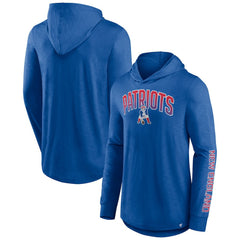 New England Patriots Front Runner Long Sleeve Hooded T-Shirt - Royal for sale