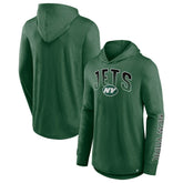 New York Jets Front Runner Long Sleeve Hooded T-Shirt - Green outlet