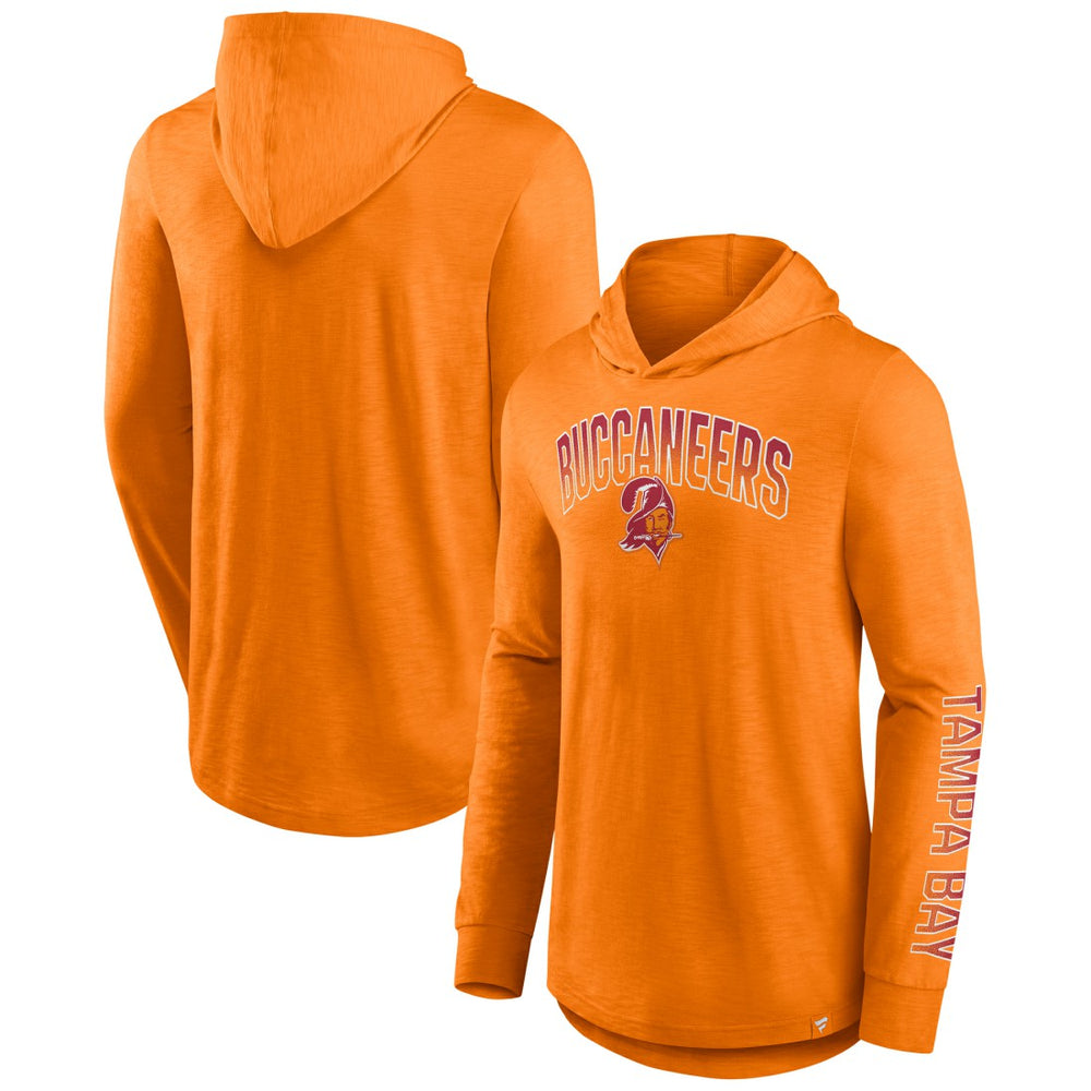 Tampa Bay Buccaneers Front Runner Long Sleeve Hooded T-Shirt - Orange on sale