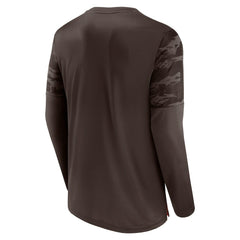 Cleveland Browns Square Off Long Sleeve T-Shirt - Brown/Orange on sale