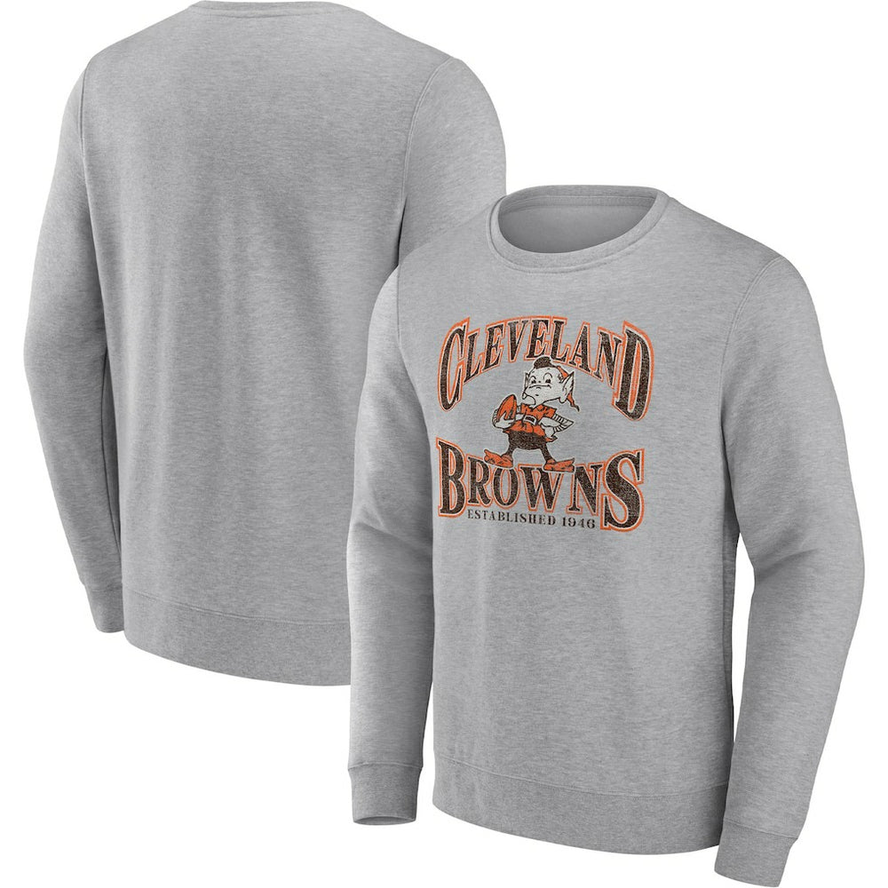 Cleveland Browns Playability Pullover Sweatshirt - Heathered Gray outlet