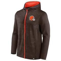 Cleveland Browns Ball Carrier Full-Zip Hoodie - Brown/Orange on sale