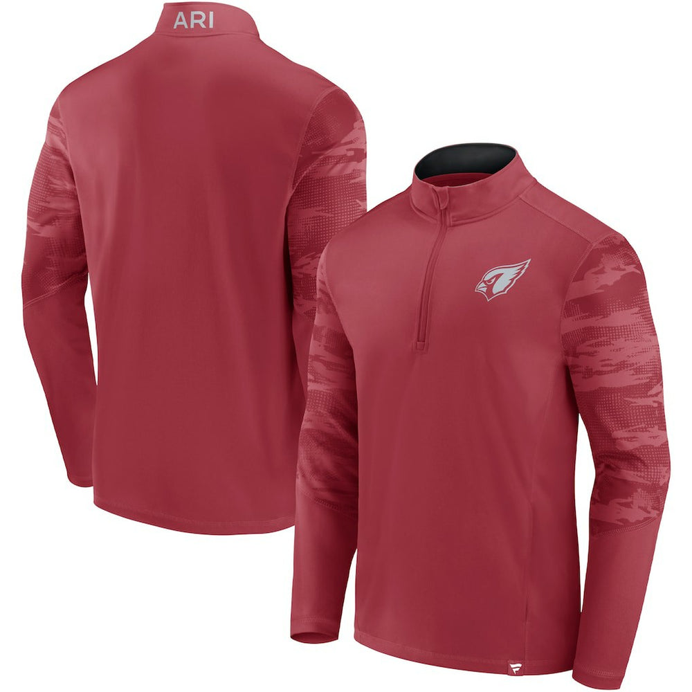Arizona Cardinals Ringer Quarter-Zip Jacket - Cardinal discount