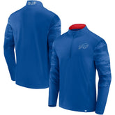 Buffalo Bills Ringer Quarter-Zip Jacket - Royal/Red for sale